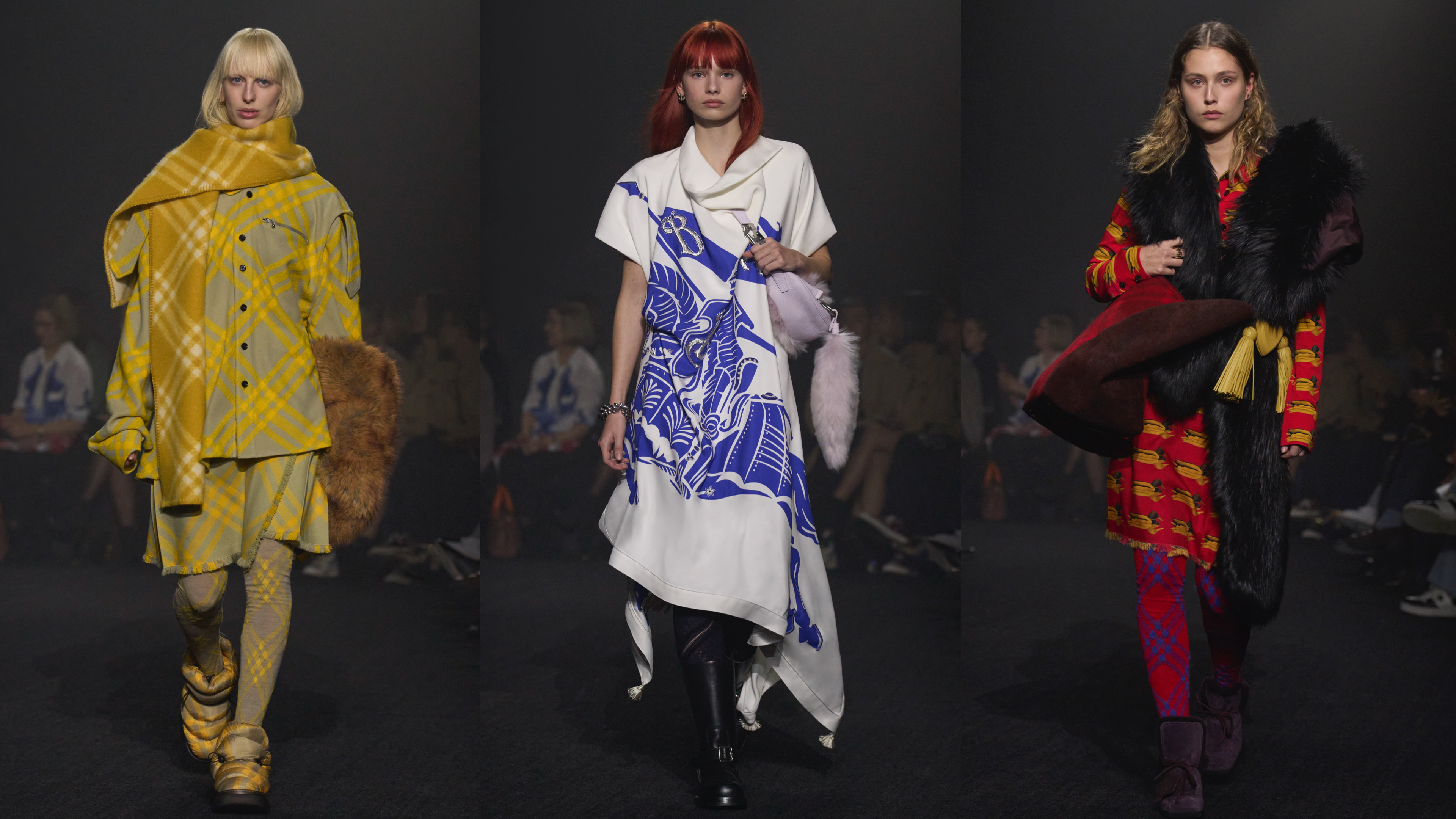 Daniel Lee首場Burberry大秀 2023 秋冬時裝系列：搶眼色調格紋、戰馬騎士圖案回歸！